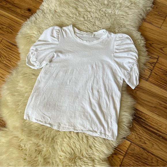 A.L.C. White Puff Sleeve T-Shirt XS - Picture 3 of 7